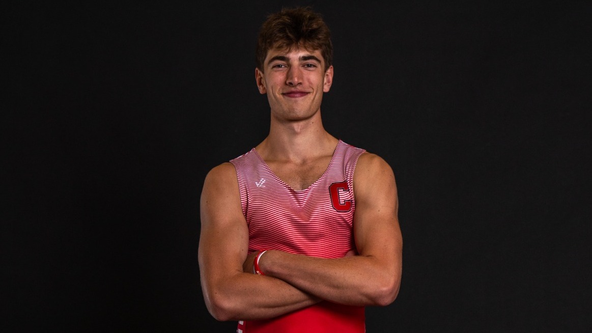 Cornell men's heavyweight rower Nate Stoulil poses for a media day photo for the 2024-25 season.