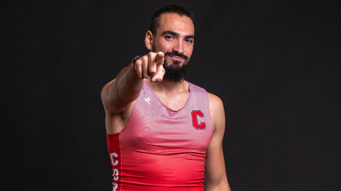 Cornell men's heavyweight rower Iasonas Exarchou poses for a media day photo during the 2024-25 season.