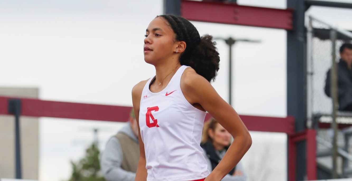 Freshman Sophia Comfere warming up for a race at the Kane Sports Complex on Cornell's campus in Ithaca, NY