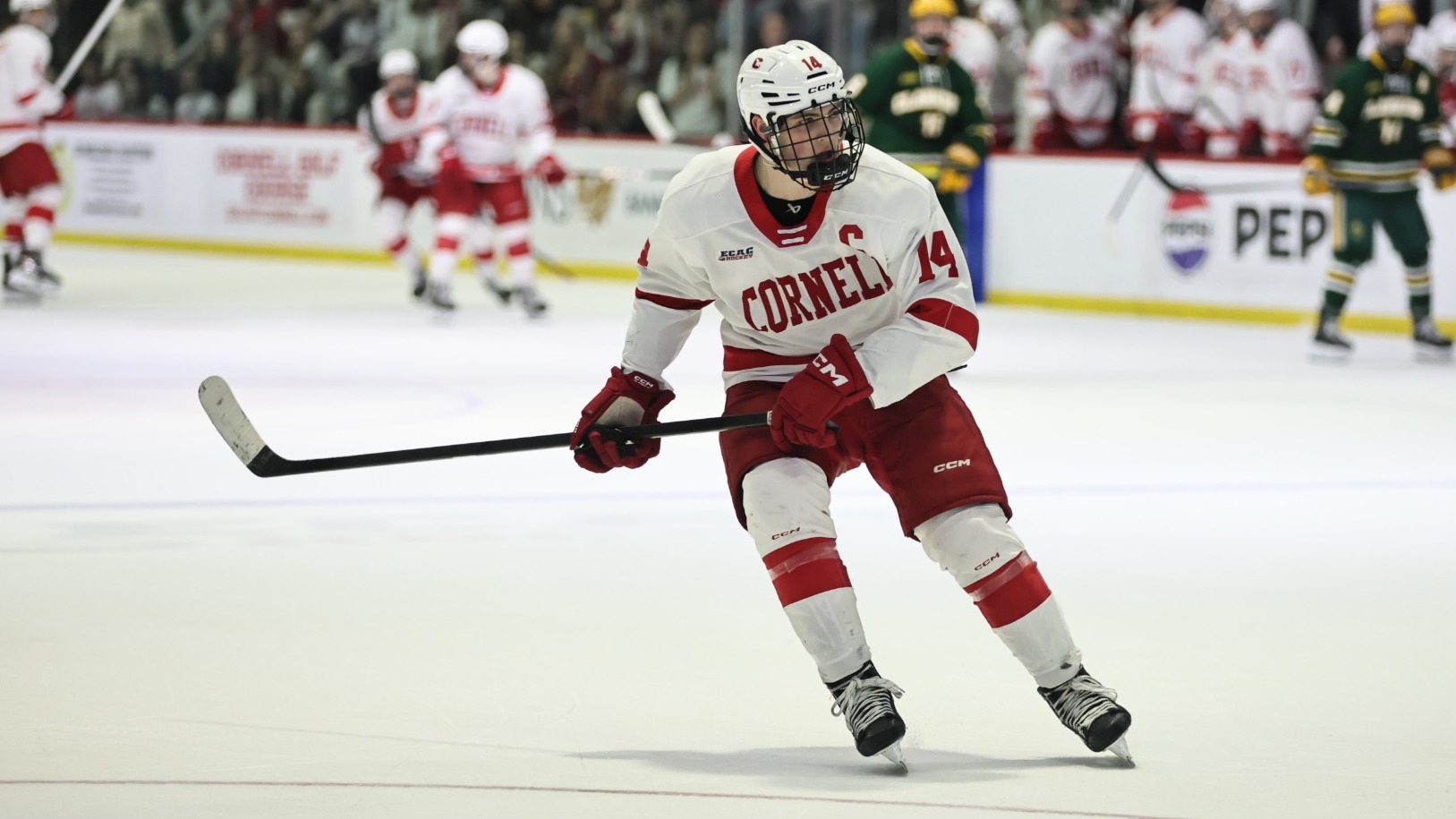 Cornell men's hockey junior forward Ryan Walsh skates during game action against Clarkson at Lynah Rink in Ithaca, N.Y., on Feb. 28, 2026.