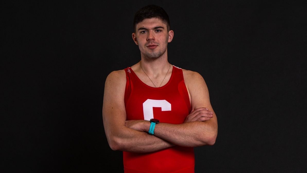 Cornell men's heavyweight rower Tony Klar poses for a media day photo for the 2024-25 season.