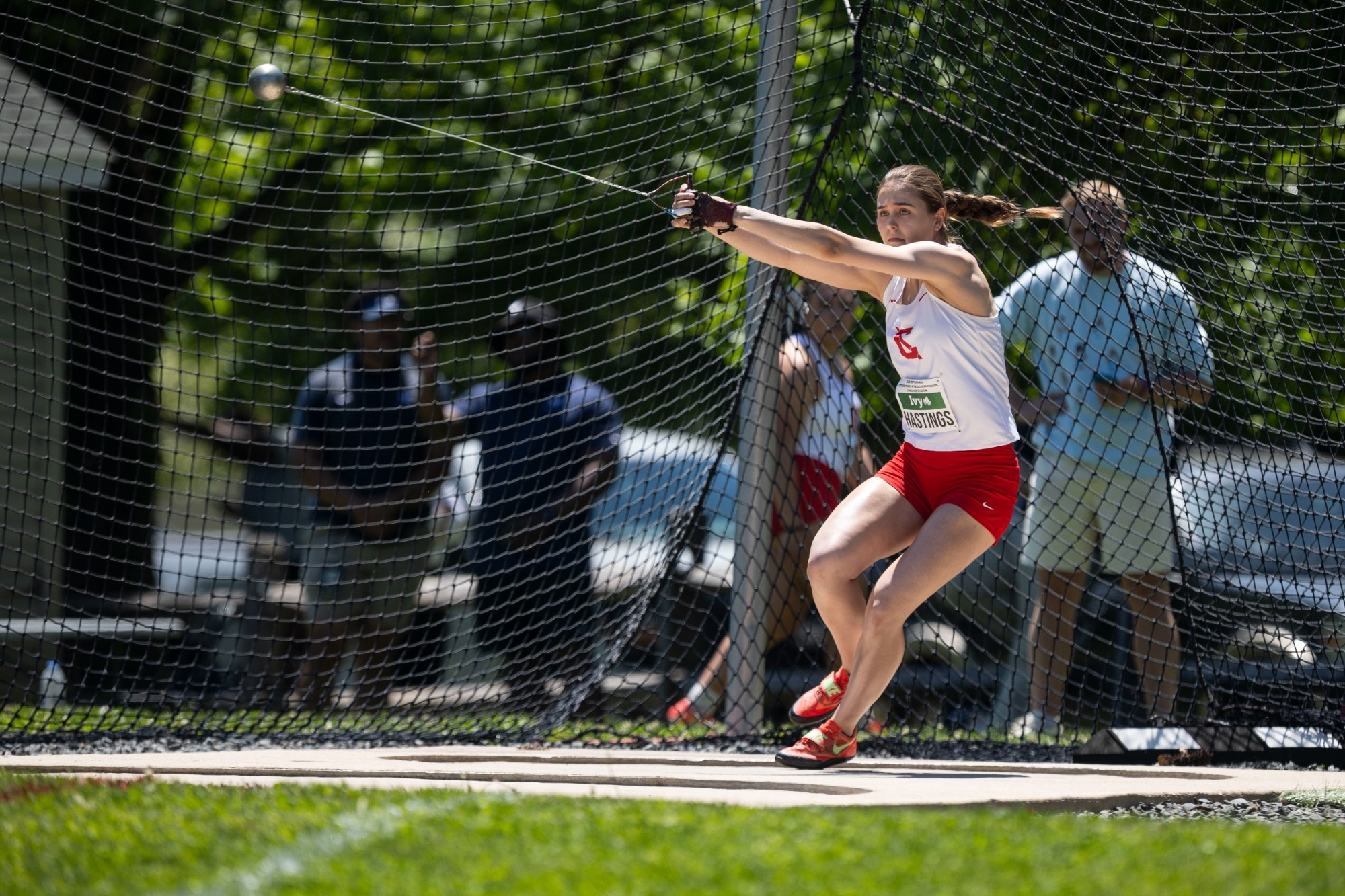 Avery Hastings of the Cornell women’s track & field team competes in the hammer throw during the Ivy League Heptagonal Outdoor Track & Field Championships on Saturday, May 16, 2026, at Princeton University in Princeton, N.J.