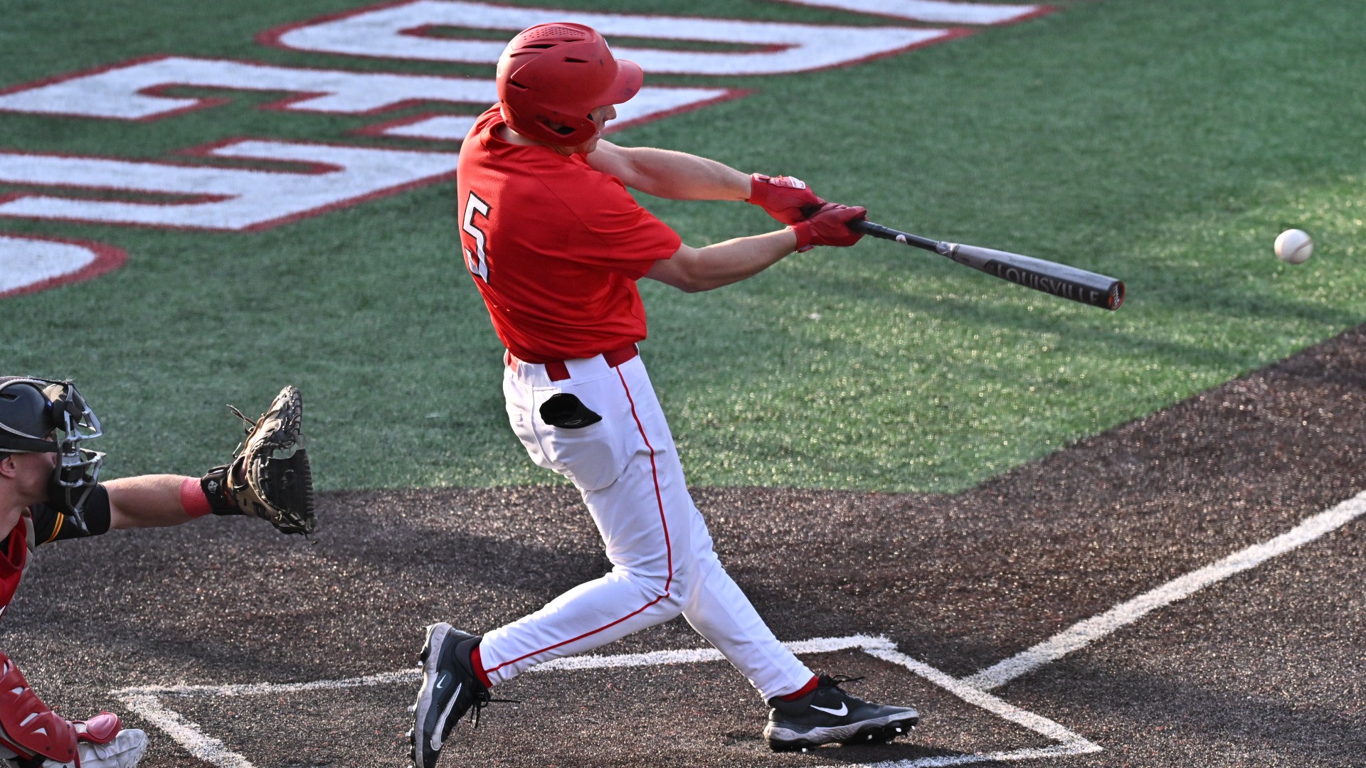 Cornell sophomore outfielder Tyler Beaulieu hits a baseball during game action against VMI at Gray-Minor Stadium in Lexington, Va., on March 14, 2026.