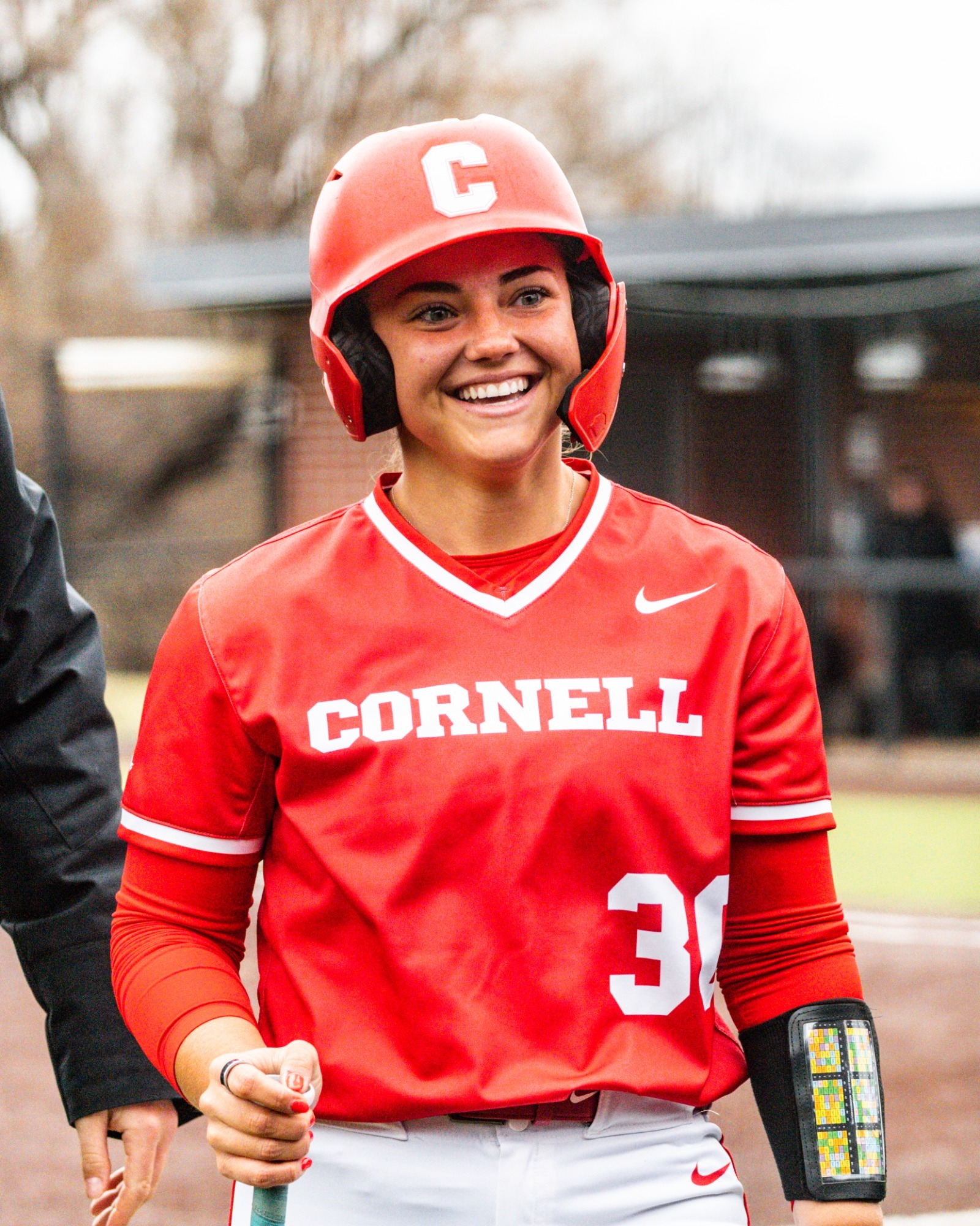 Lauren Holt, smiling action shot