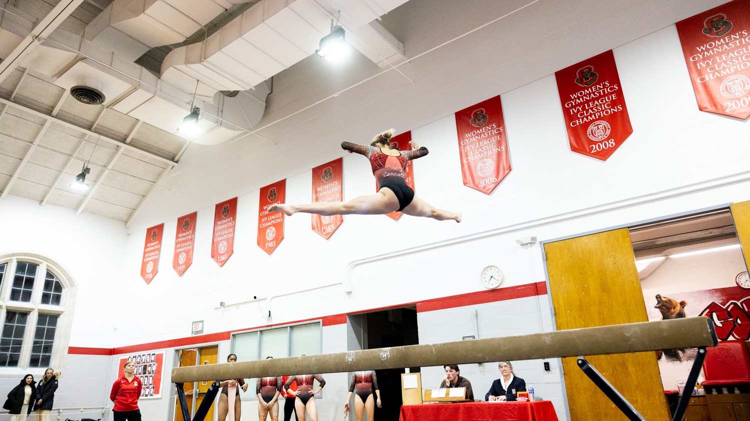 Cornell women's gymnastics action shot vs. Bowling Green on Jan. 27, 2026
