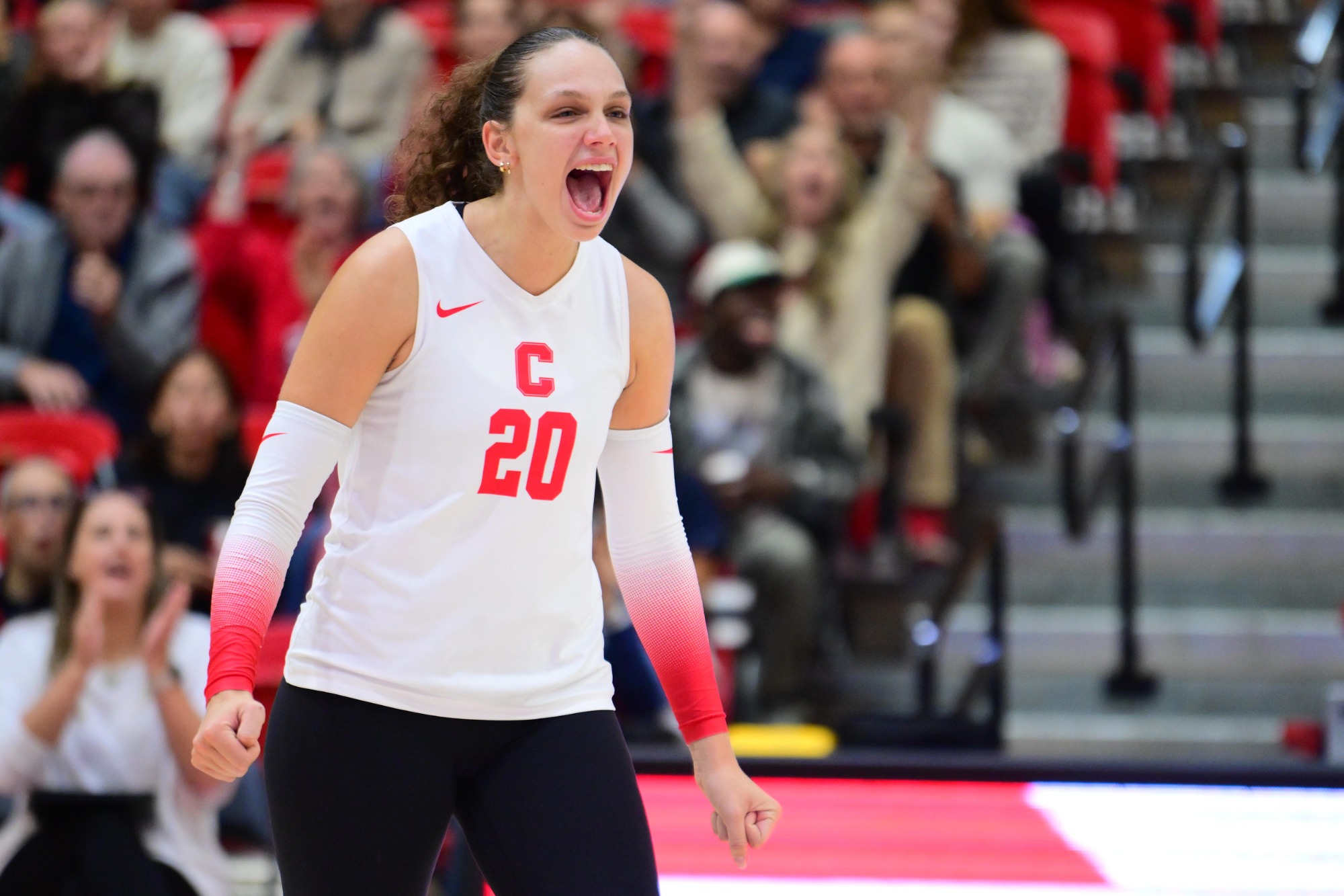 Cornell Volleyball against Columbia on Sept. 26, 2026 at Newman Arena at Bartels Hall in Ithaca, NY. (Caroline Sherman)