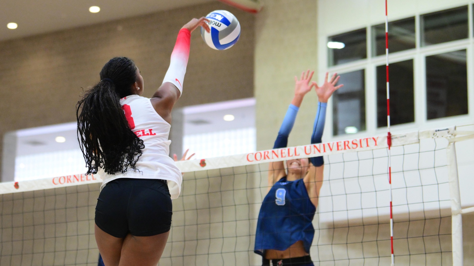 The Cornell volleyball team defeated Columbia 3-0 on Sept. 26, 2026 at Newman Arena in Ithaca, N.Y.