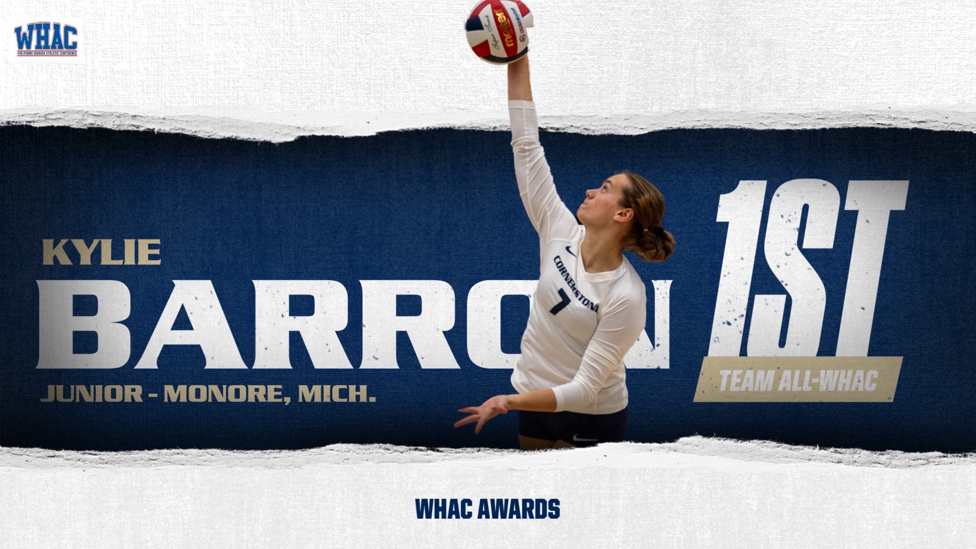Barron highlights Women’s Volleyball WHAC Awards with First Team honor