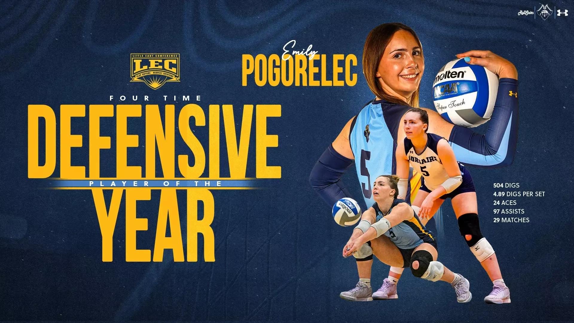 Emily Pogorelec Named LEC Defensive Player of the Year for the Fourth Straight Season