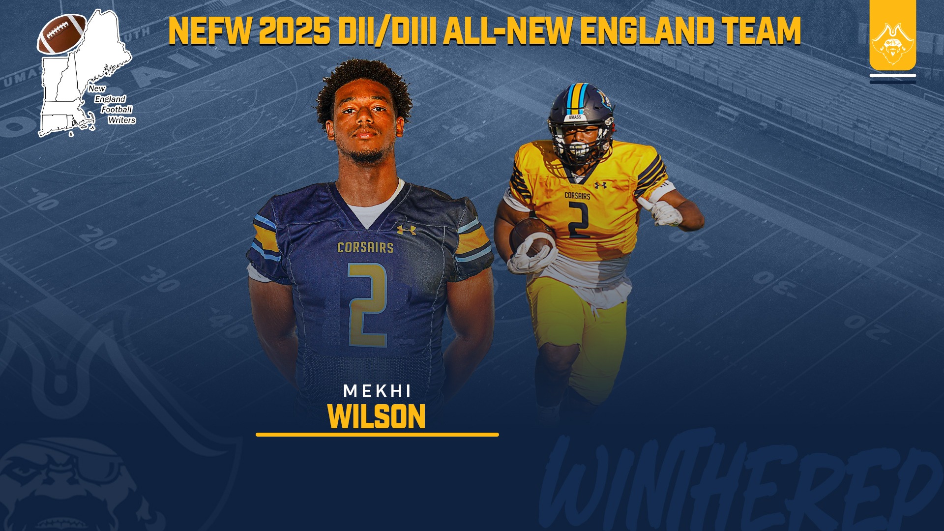 Mekhi Wilson Named All-New England by New England Football Writers for 2025 