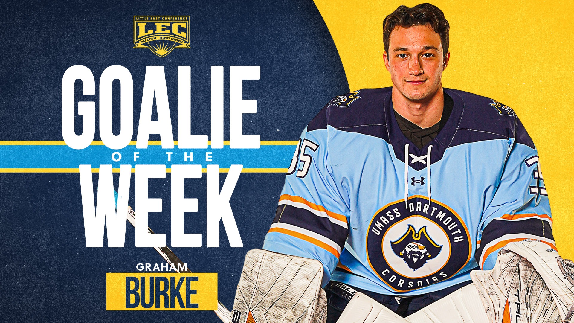 Graham Burke named Little East Goaltender of the Week - December 15