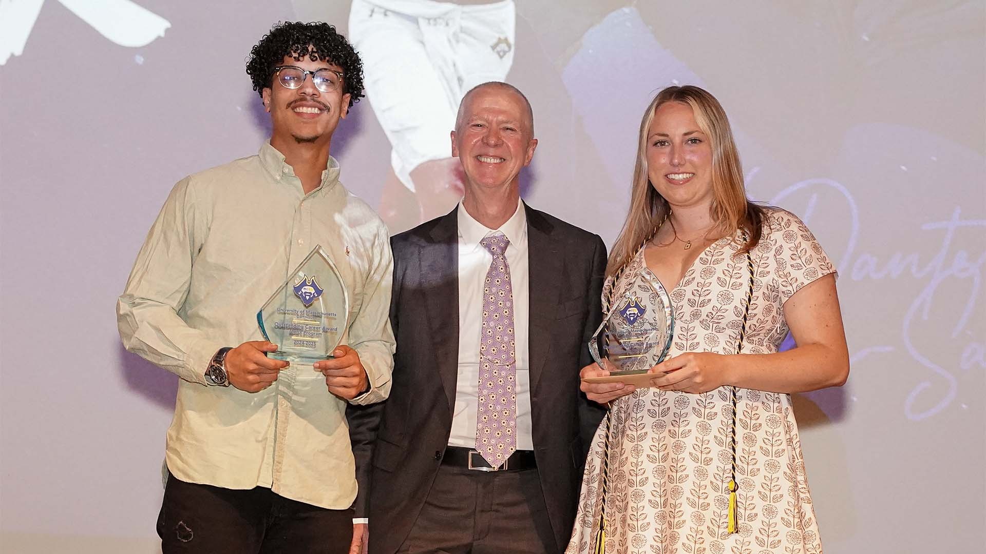 Dante Aviles-Santos (Football), Chancellor Mark Fuller and Kate Wade (Volleyball) - Outstanding Career Award 2025