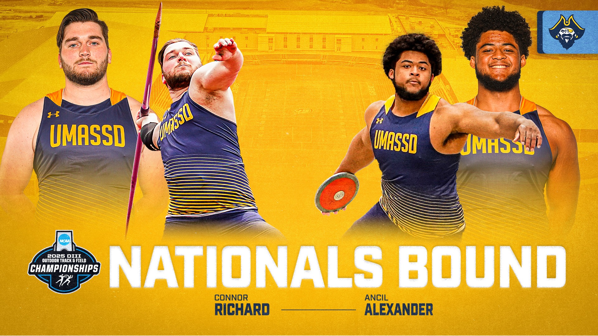 Connor Richard and Ancil Alexander selected for 2025 NCAA DIII Track & Field National Championships