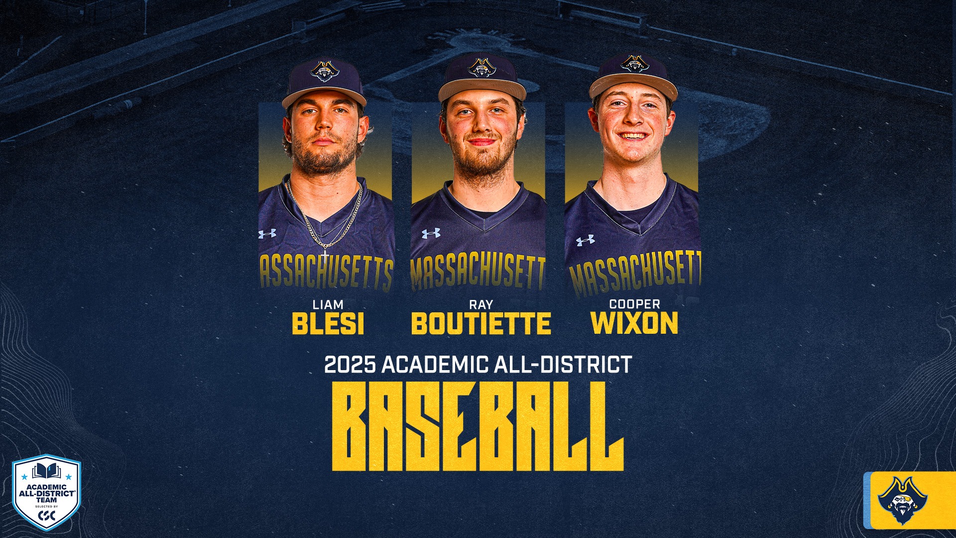 Three from Baseball named CSC Academic All-District