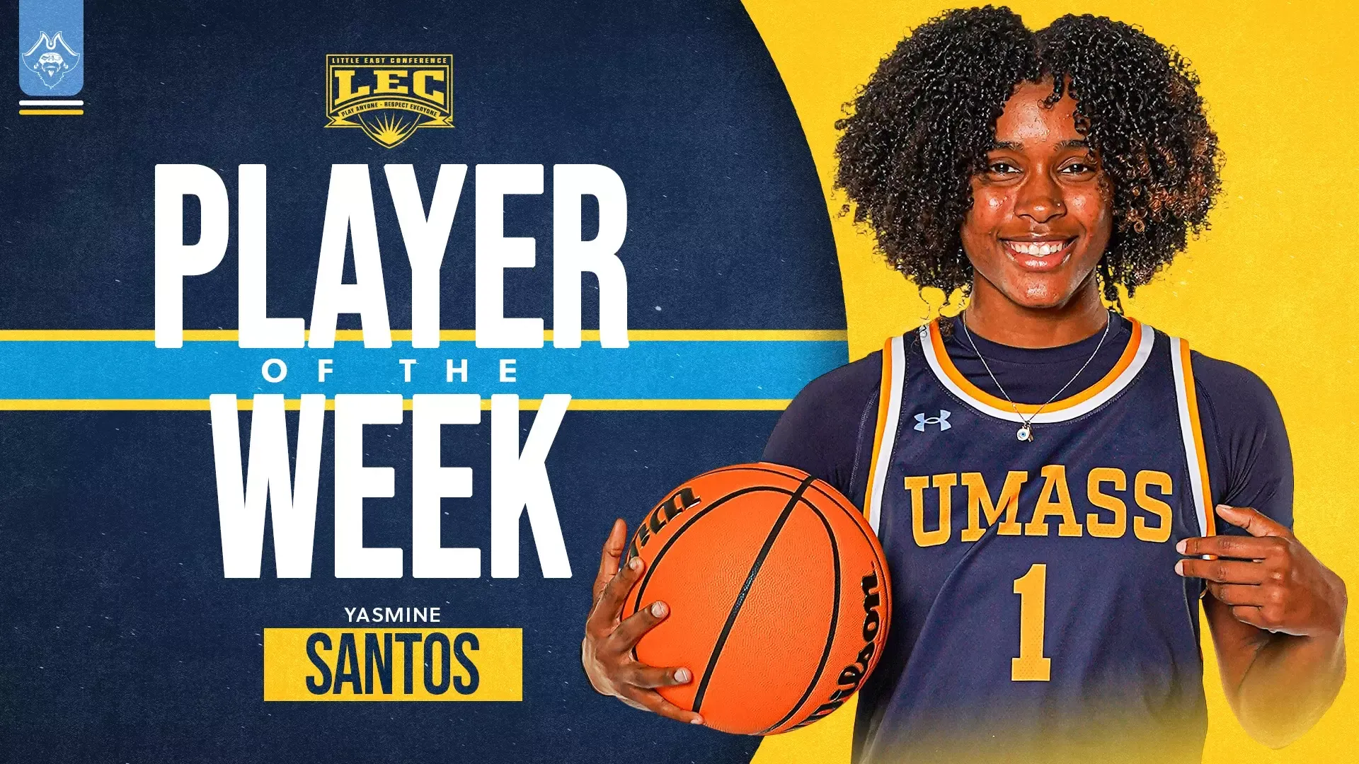 Yasmine Santos Named Little East Player of the Week in Women's Basketball - January 12