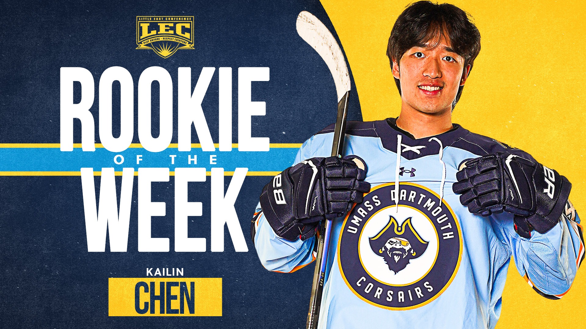 Kailin Chen named Little East Men's Hockey Rookie of the Week - January 12