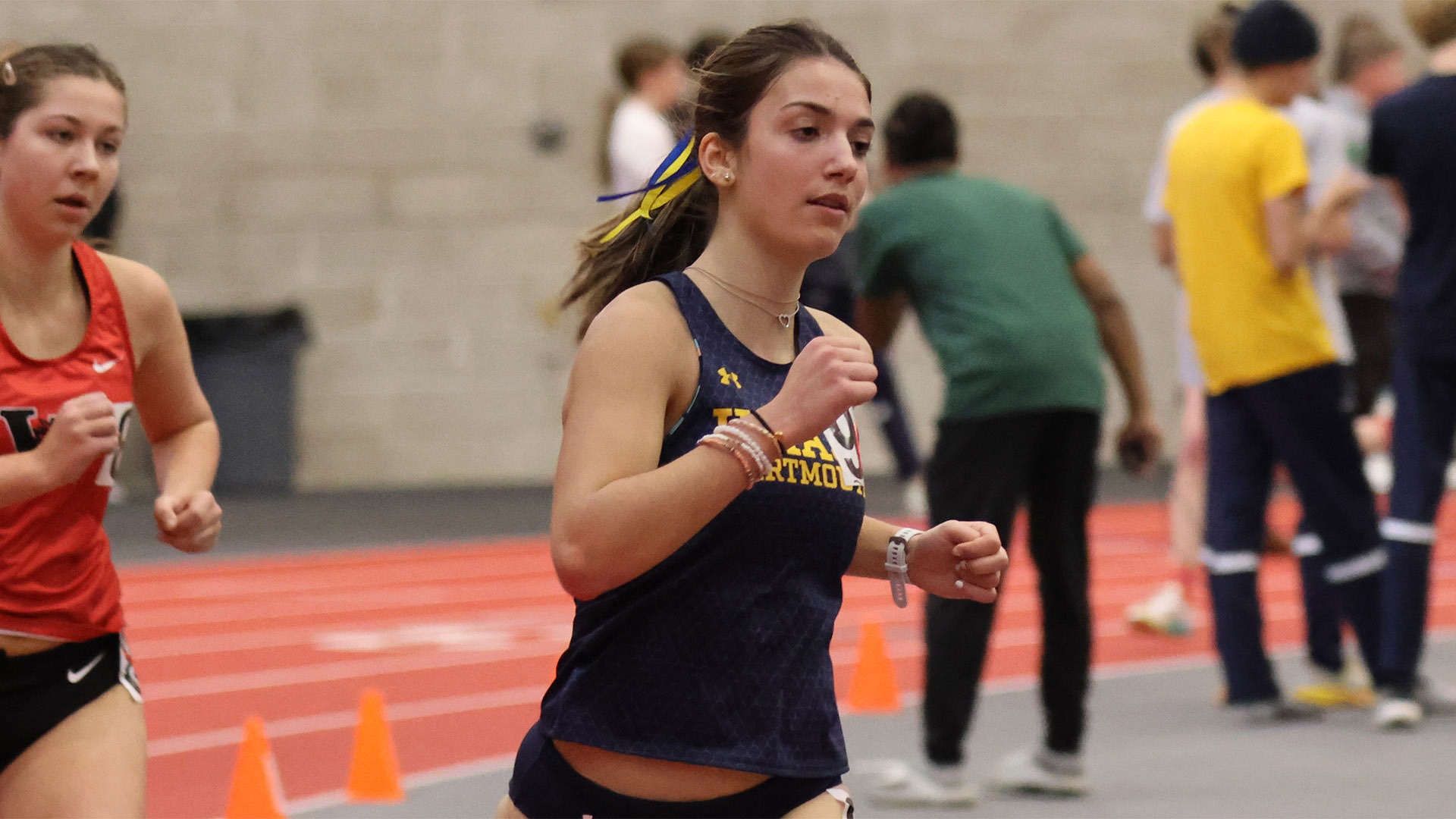 Alexah Pedder competes in an indoor track & field meet