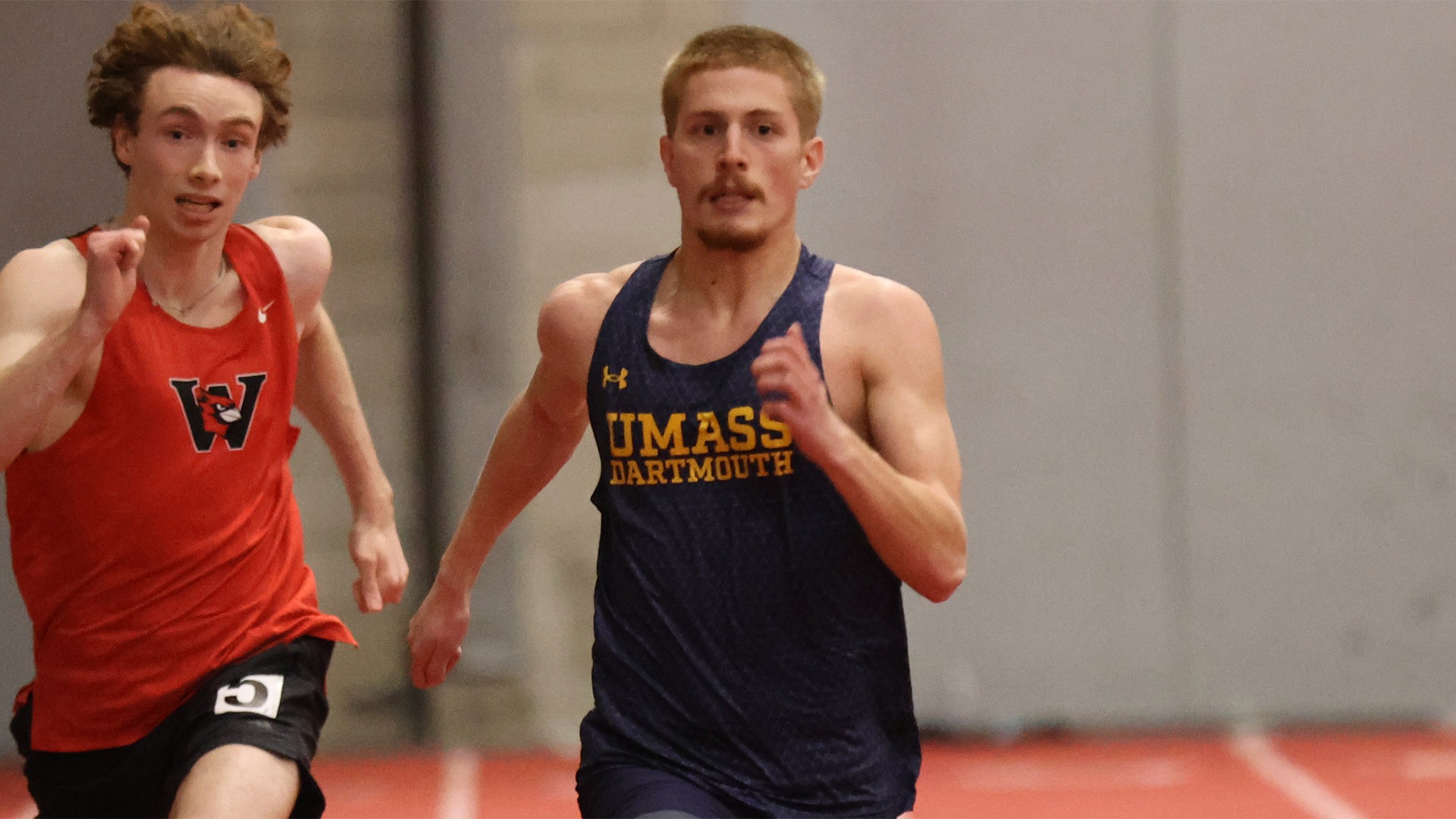 Daniel Jordan competes in a race at a track & field meet