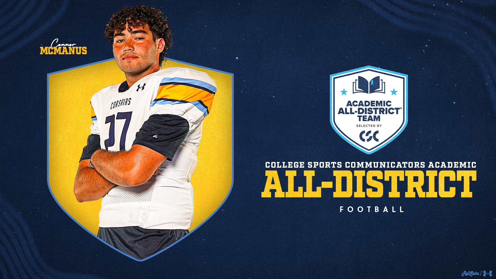 Connor McManus named to CSC Academic All-District Team in Football - 2025