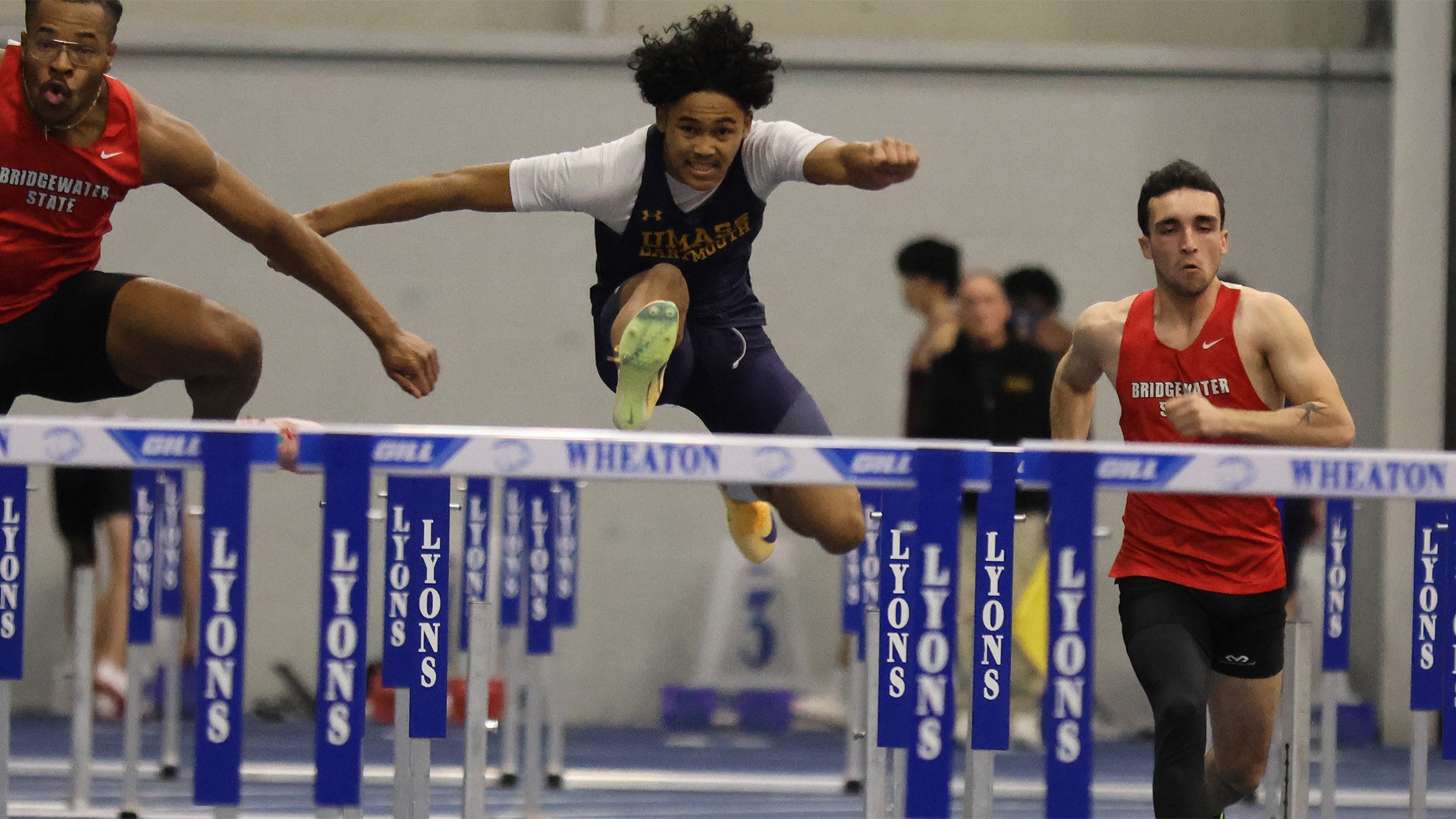 Jayden Francois competes in the 60-meter hurdles at Wheaton Invite - February 2026