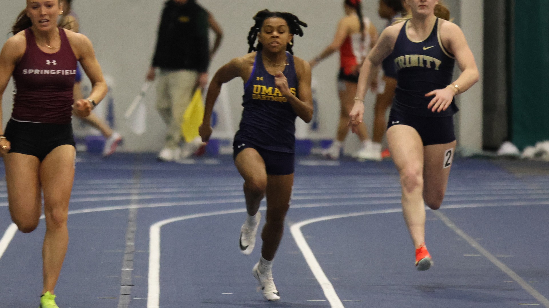 Kiki Melick competes in the 60-meter dash at the Wheaton Invite - February 2026