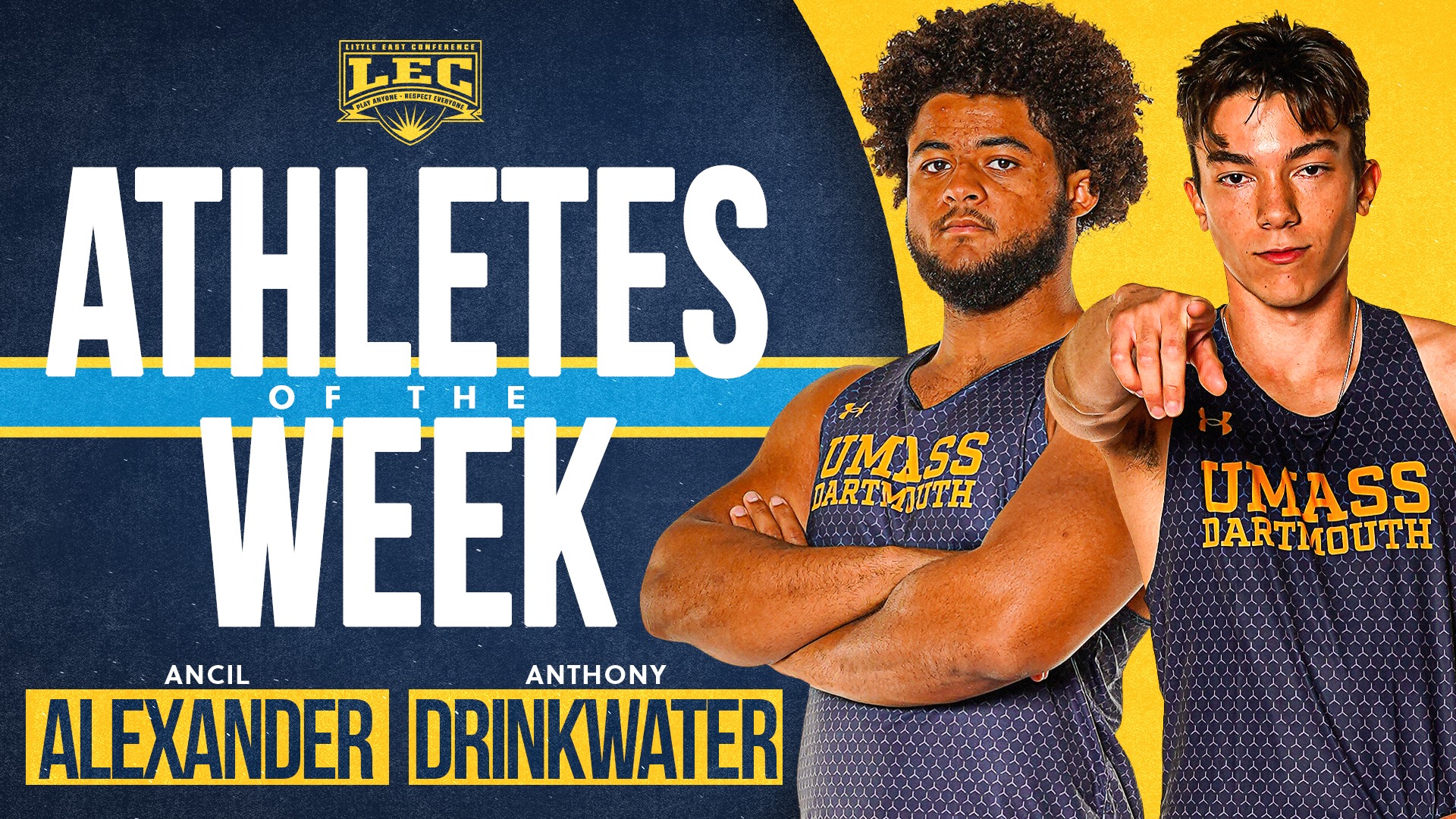Ancil Alexander & Anthony Drinkwater Named Little East Field Athlete and Field Rookie of the Week - February 16th