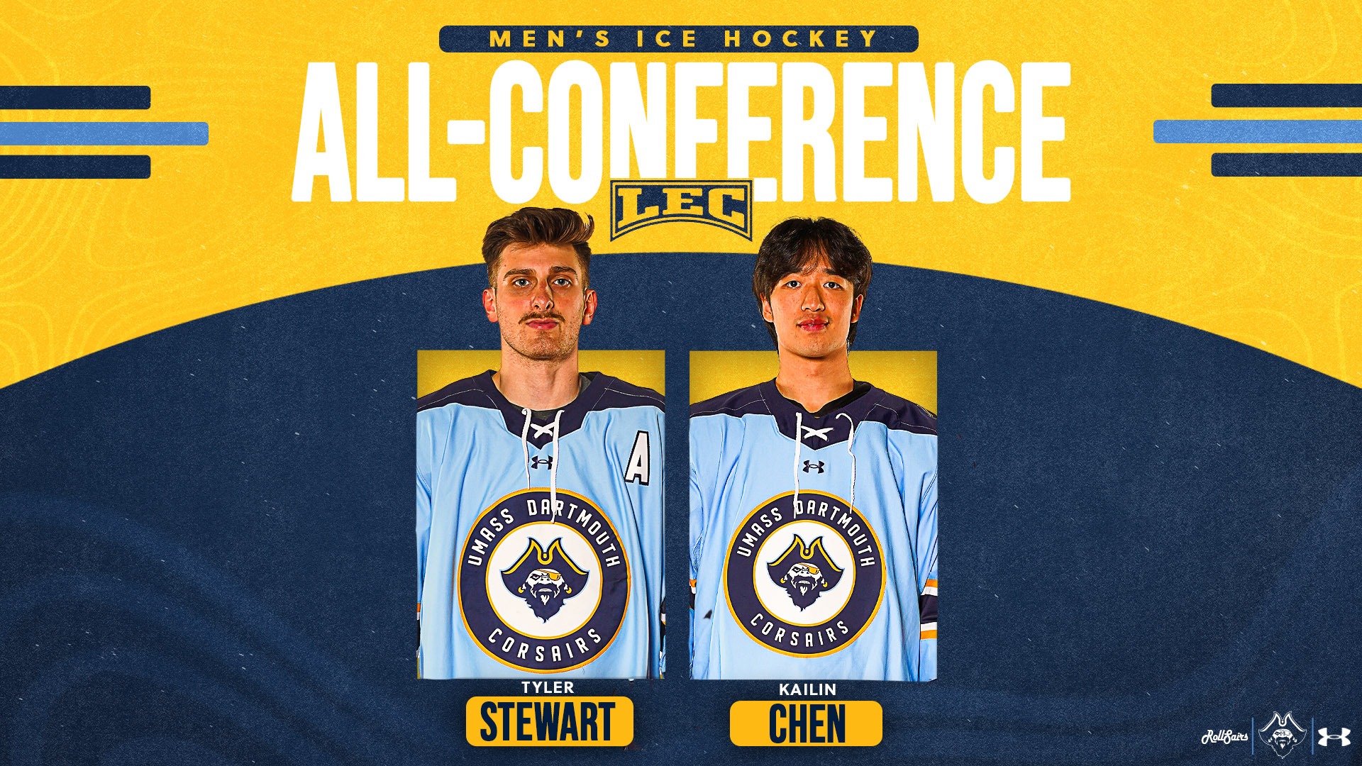 Senior Tyler Stewart and Rookie Kailin Chen named to Little East All-Conference Teams in men's ice hockey - March 10, 2026