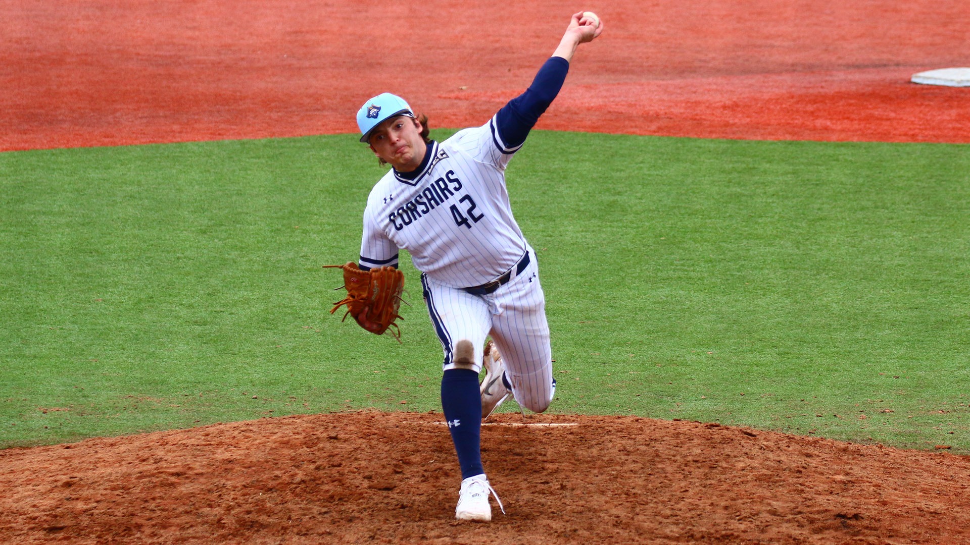 Alex Tawa throws a pitch in a baseball game against SUNY Brockport - March 8, 2026