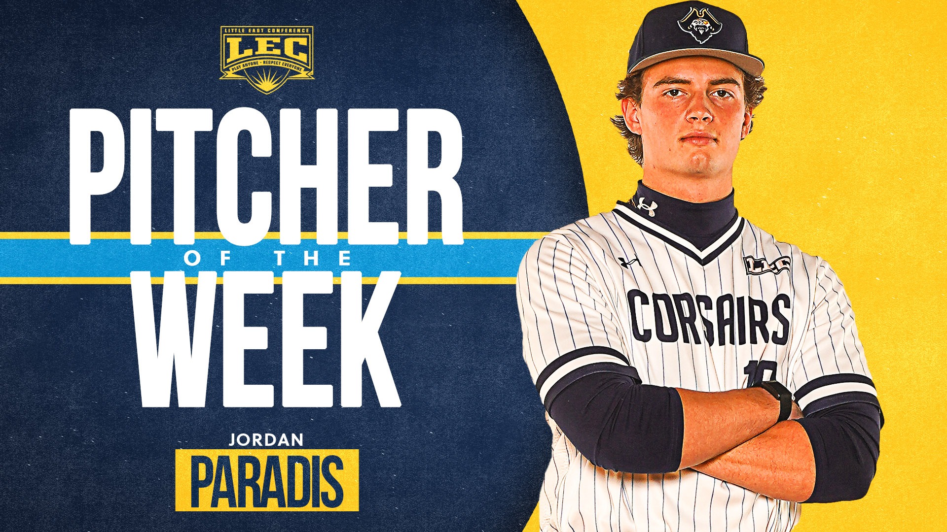 Jordan Paradis Named Little East Pitcher of the Week in Baseball - March 16, 2026