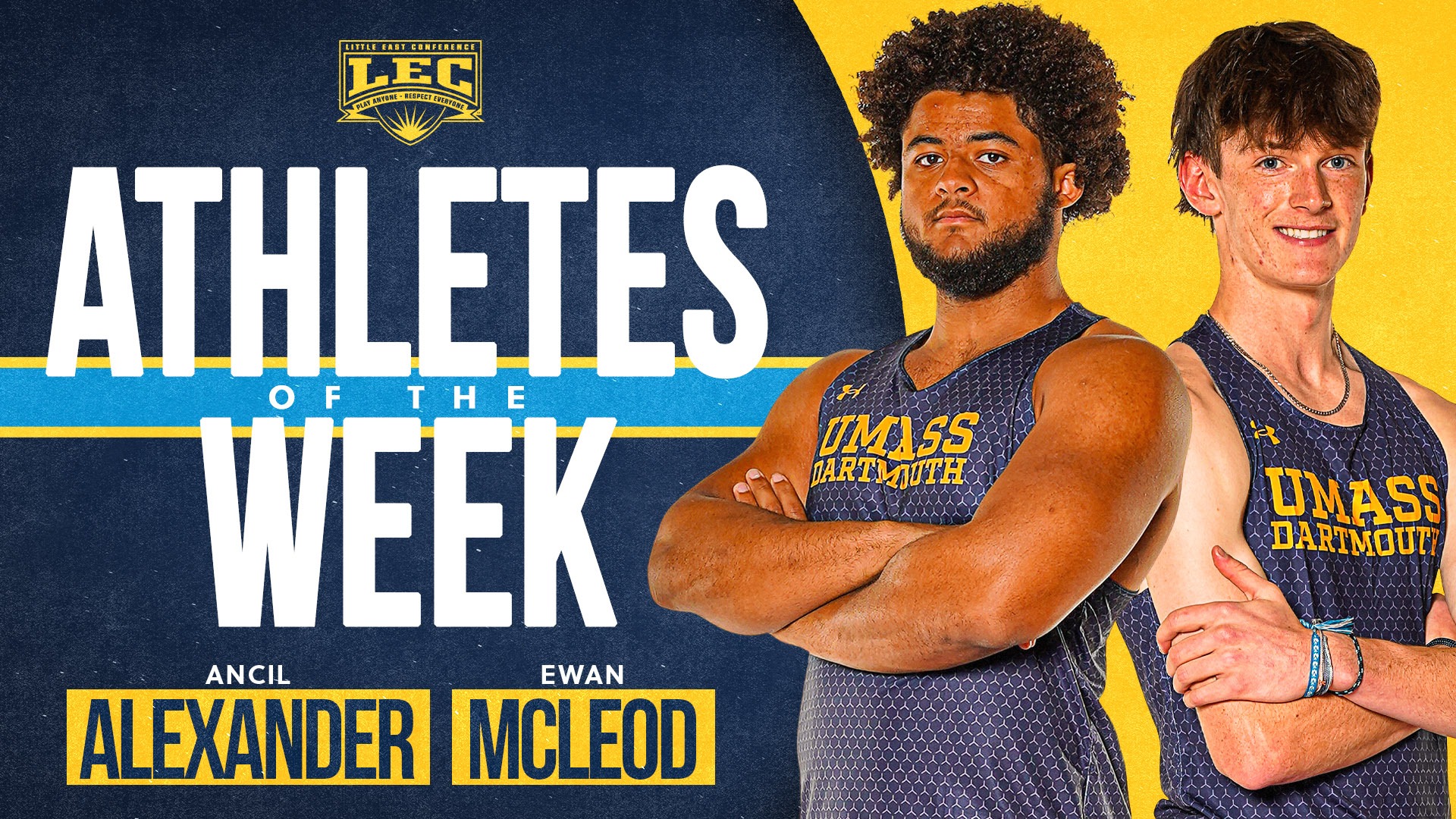Ancil Alexander and Ewan McLeod named Little East Field Athlete and Rookie Field Athlete of the Week - March 26