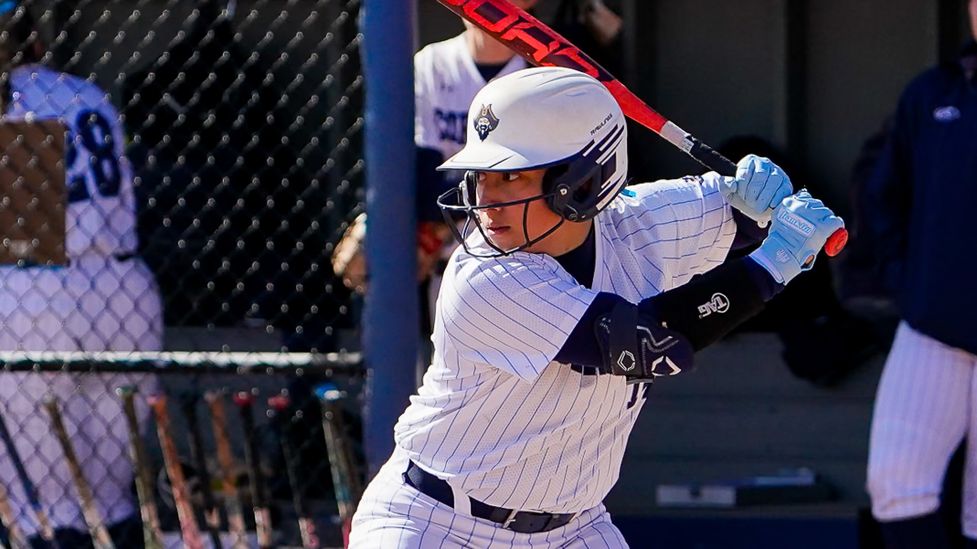 Olivia Ali at the plate in a softball game against Bridgewater State - March 2026