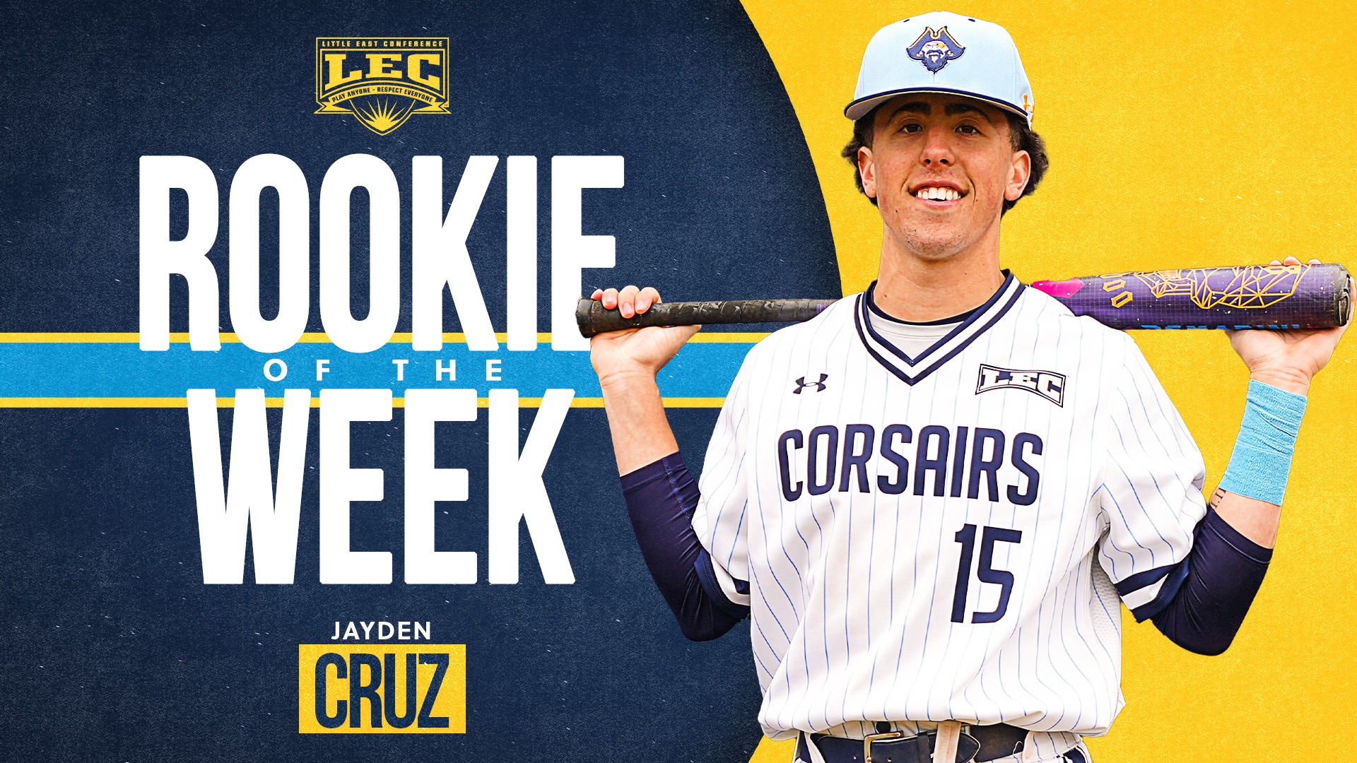 Jayden Cruz named Little East Baseball Rookie of the Week - March 30, 2026