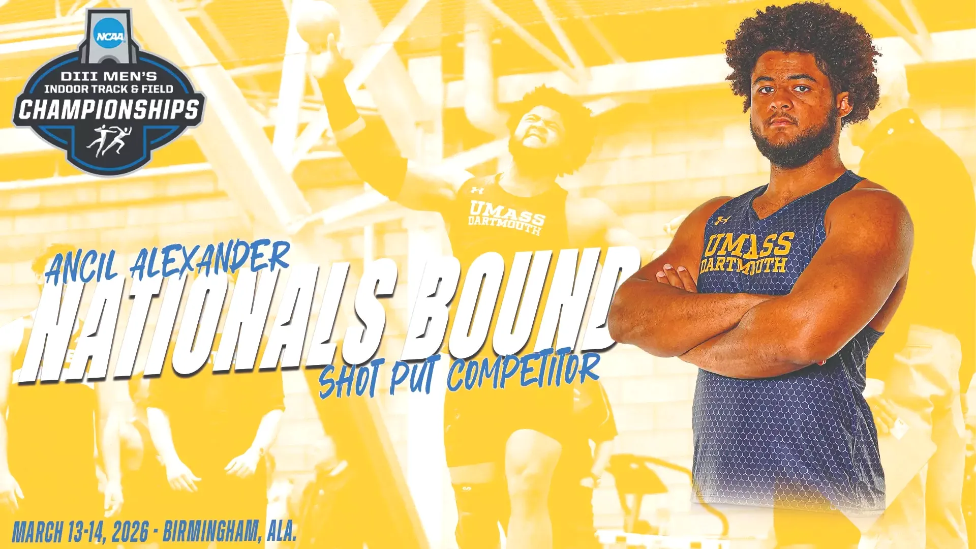 Sophomore Ancil Alexander qualifies for 2026 NCAA Division III Indoor National Track & Field Championships