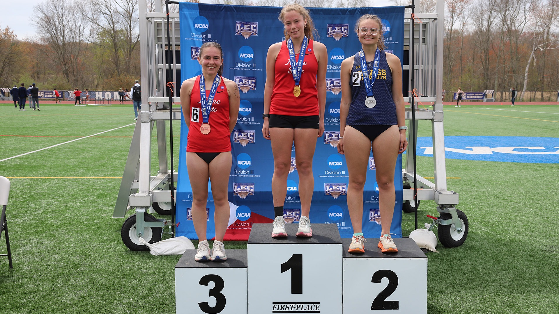 Emily Philbrook earns second overall in the 10,000 meter run at the Little East Championship meet