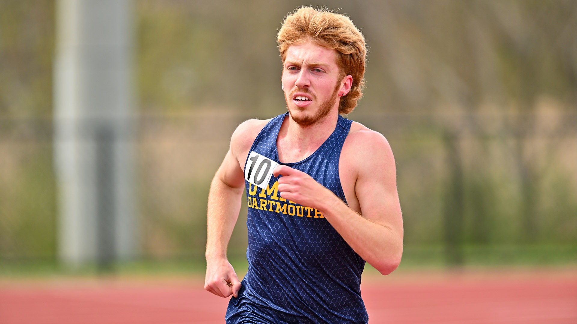 Colin Ozturk competes in the 10,000-meters at the 2026 Little East Outdoor Championship
