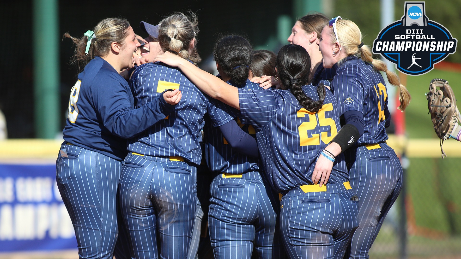 UMass Dartmouth softball celebrates winning the 2026 Little East Championship