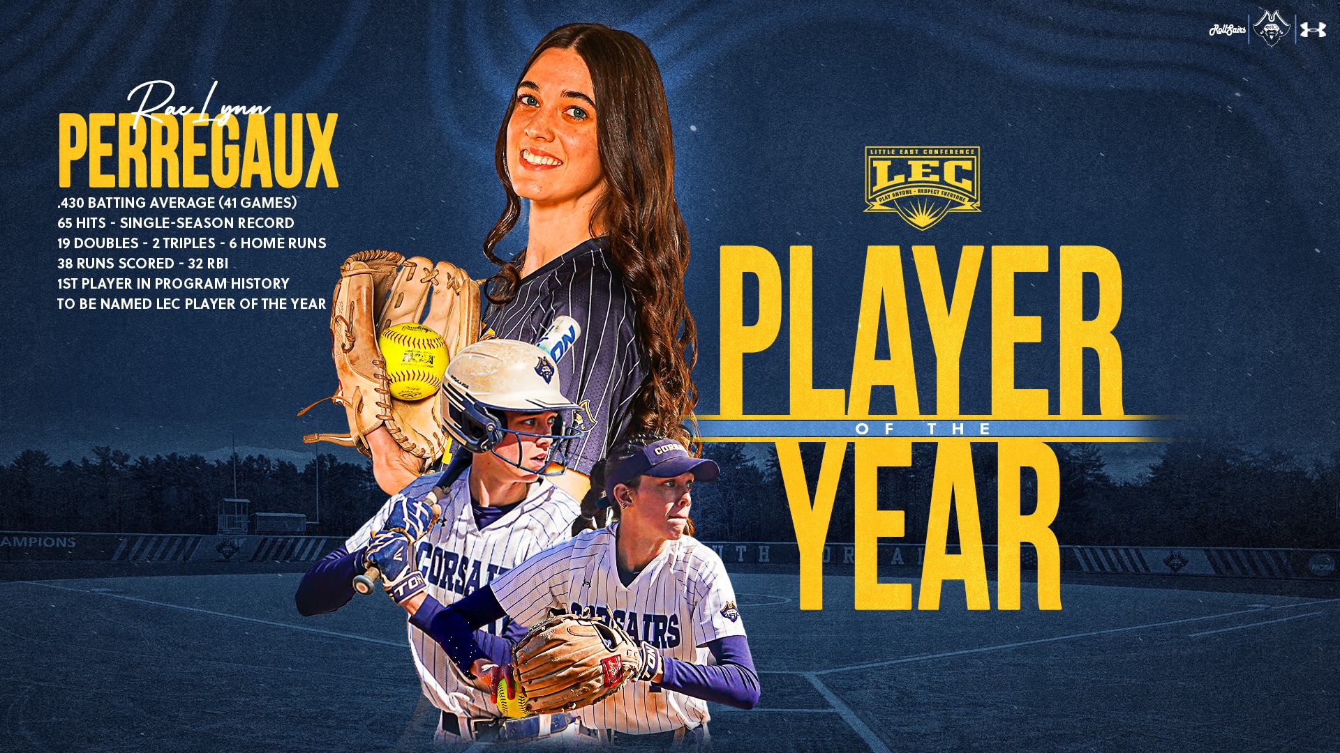 Perregaux Named 2026 Little East Softball Player of the Year - May 14, 2026