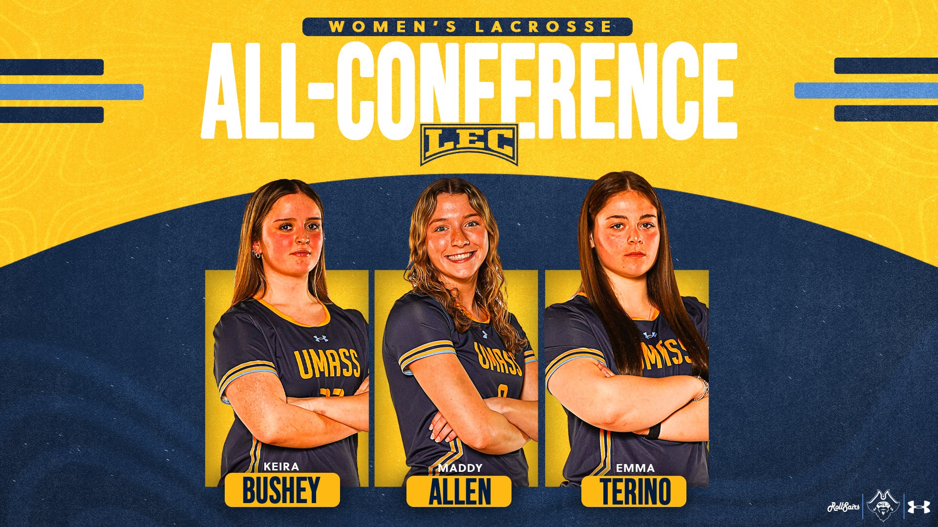Keira Bushey, Maddy Allen and Emma Terino named All-Conference in Women's Lacrosse