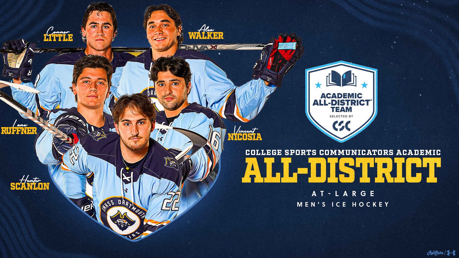 Five from Men's Hockey Named to Academic All-District At-Large Team