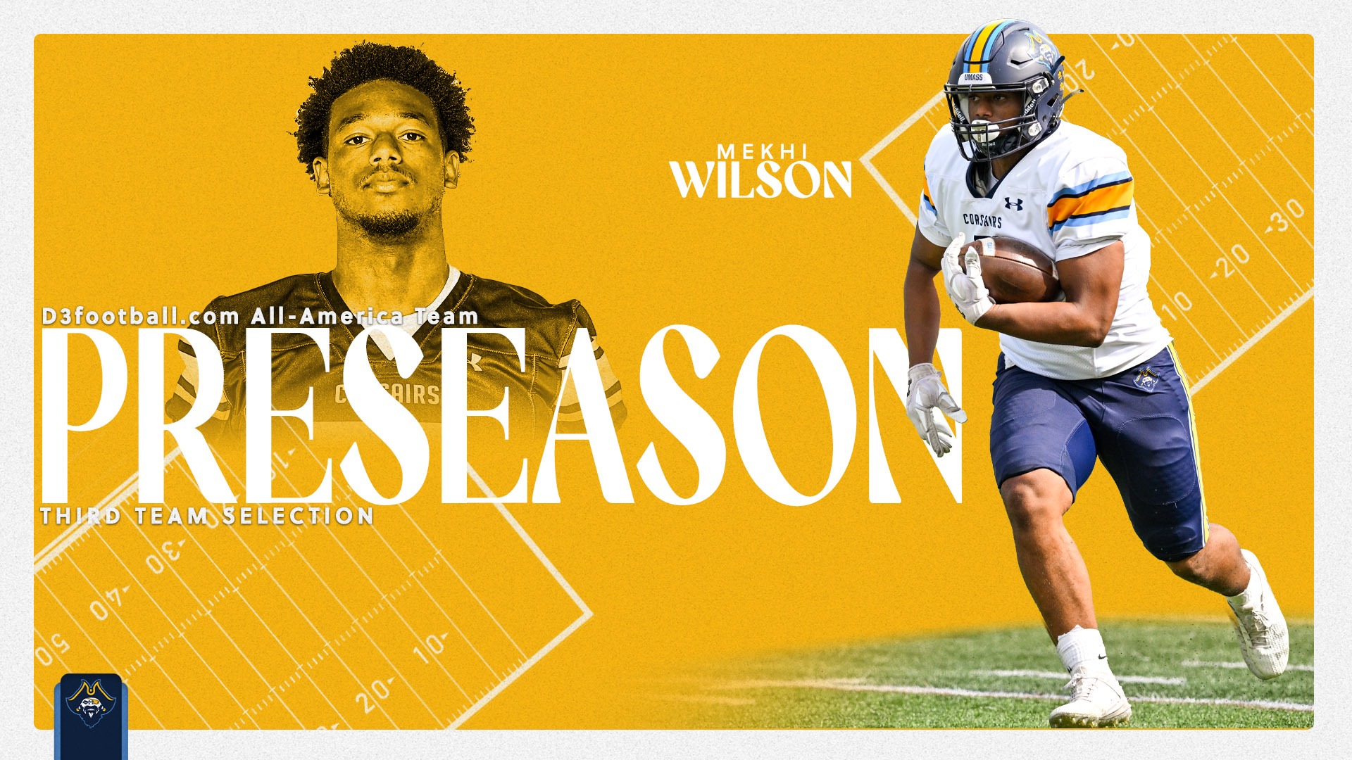 Football's Mekhi Wilson named to 2026 D3football.com Preseason All-America Third Team