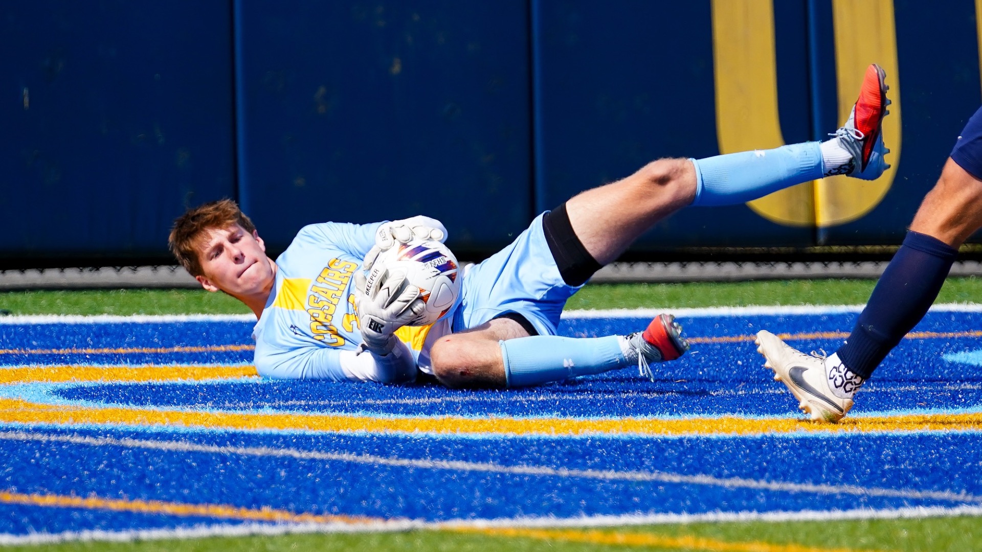 Corliss with the save on USM penalty kick 9/12/26