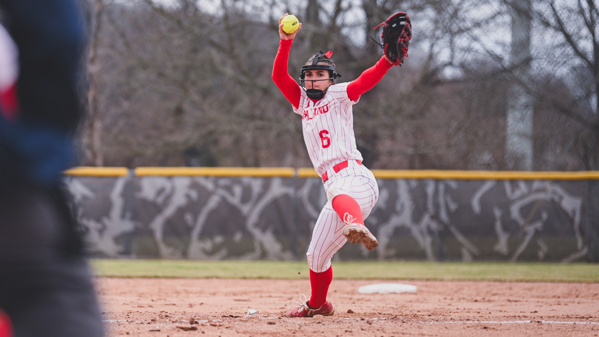 Gianna Endieveri pitching versus Clarkson in 2026