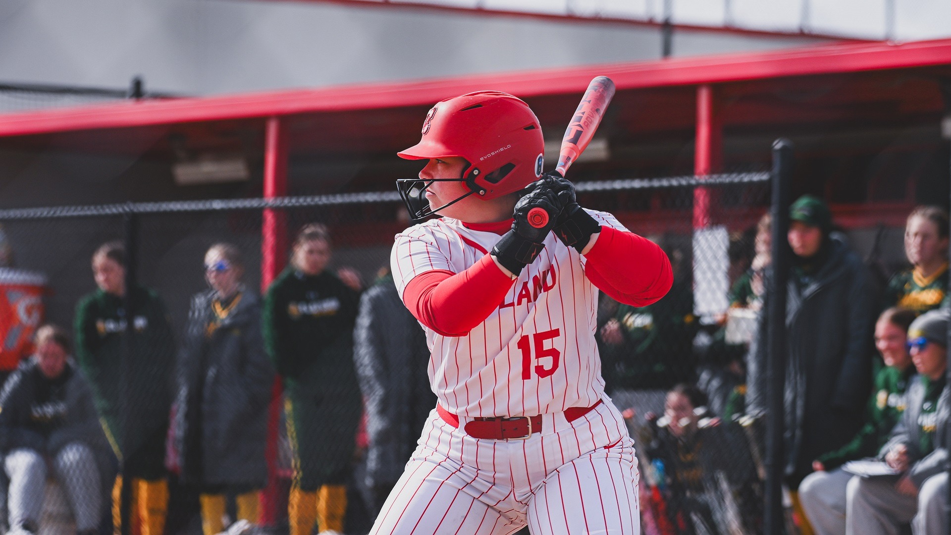 Photo of Shelby LaMont batting versus Clarkson in 2026