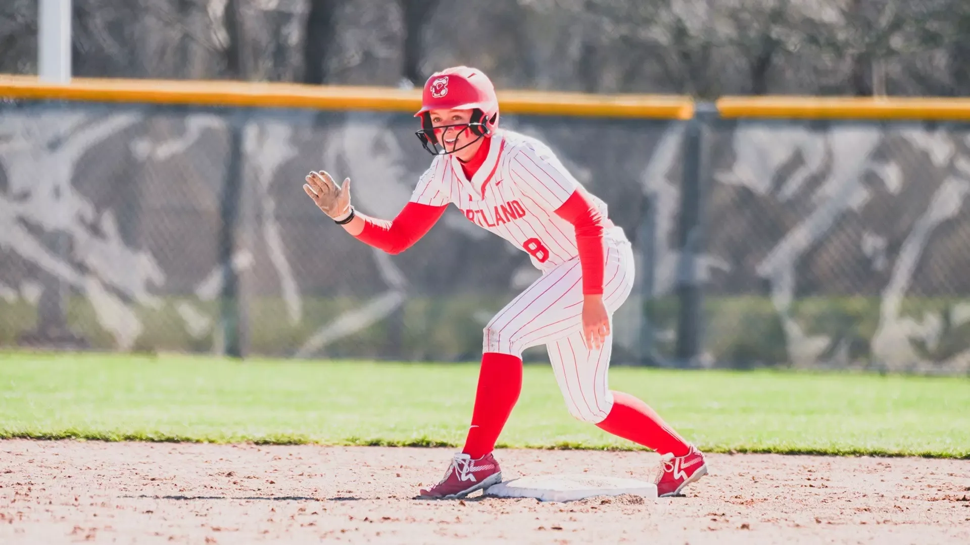 Photo of Sam Pusloskie on second base versus RPI in 2026