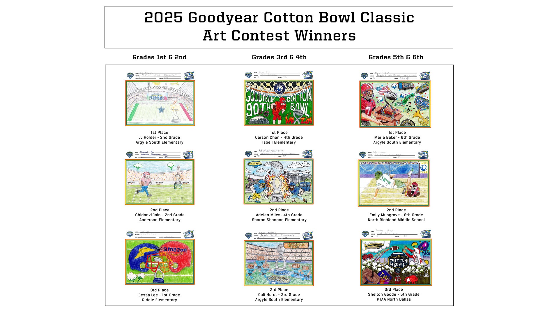 2025 Art Contest Winners Graphic