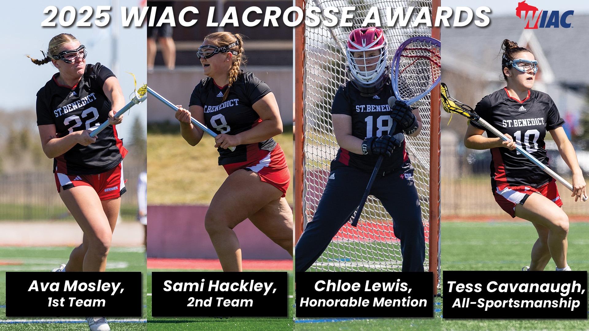 2025 WIAC Lacrosse Awards - College of Saint Benedict honorees