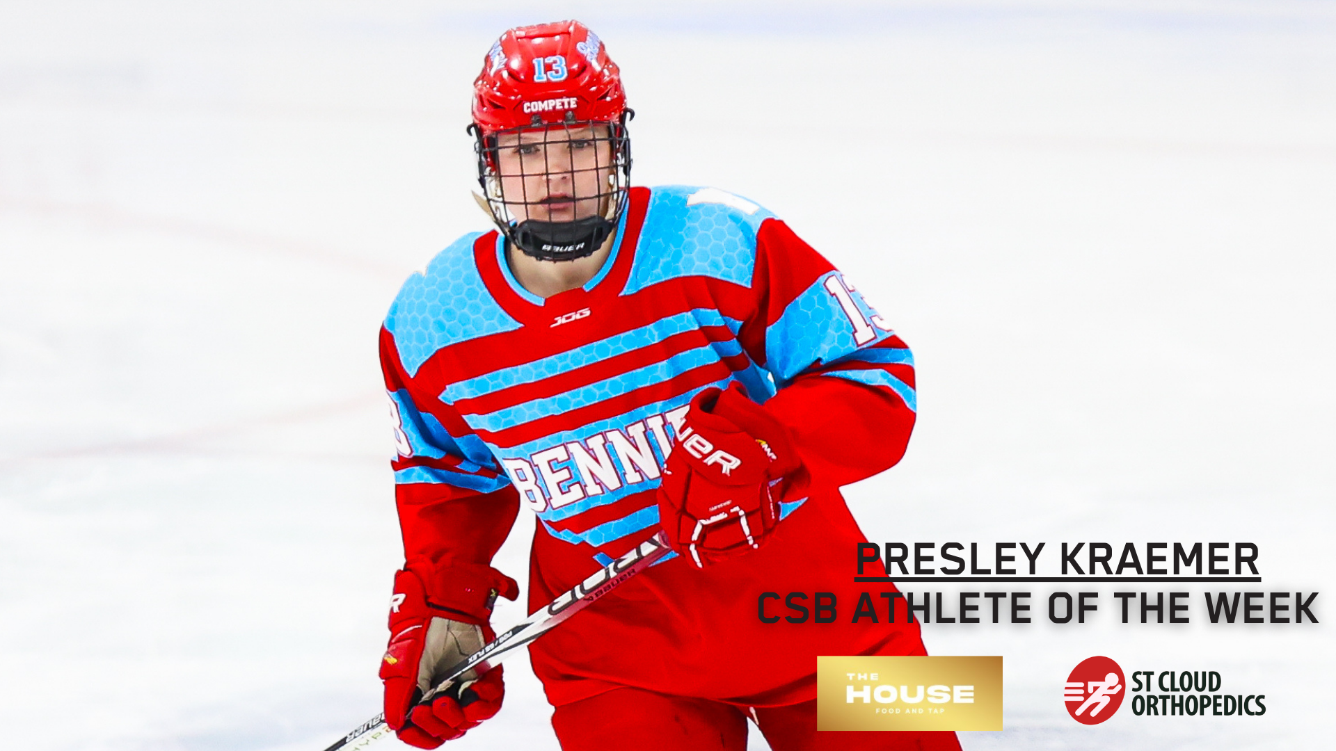 Presley Kraemer named The House / St. Cloud Orthopedics Bennie Athlete of the Week 1-12-25