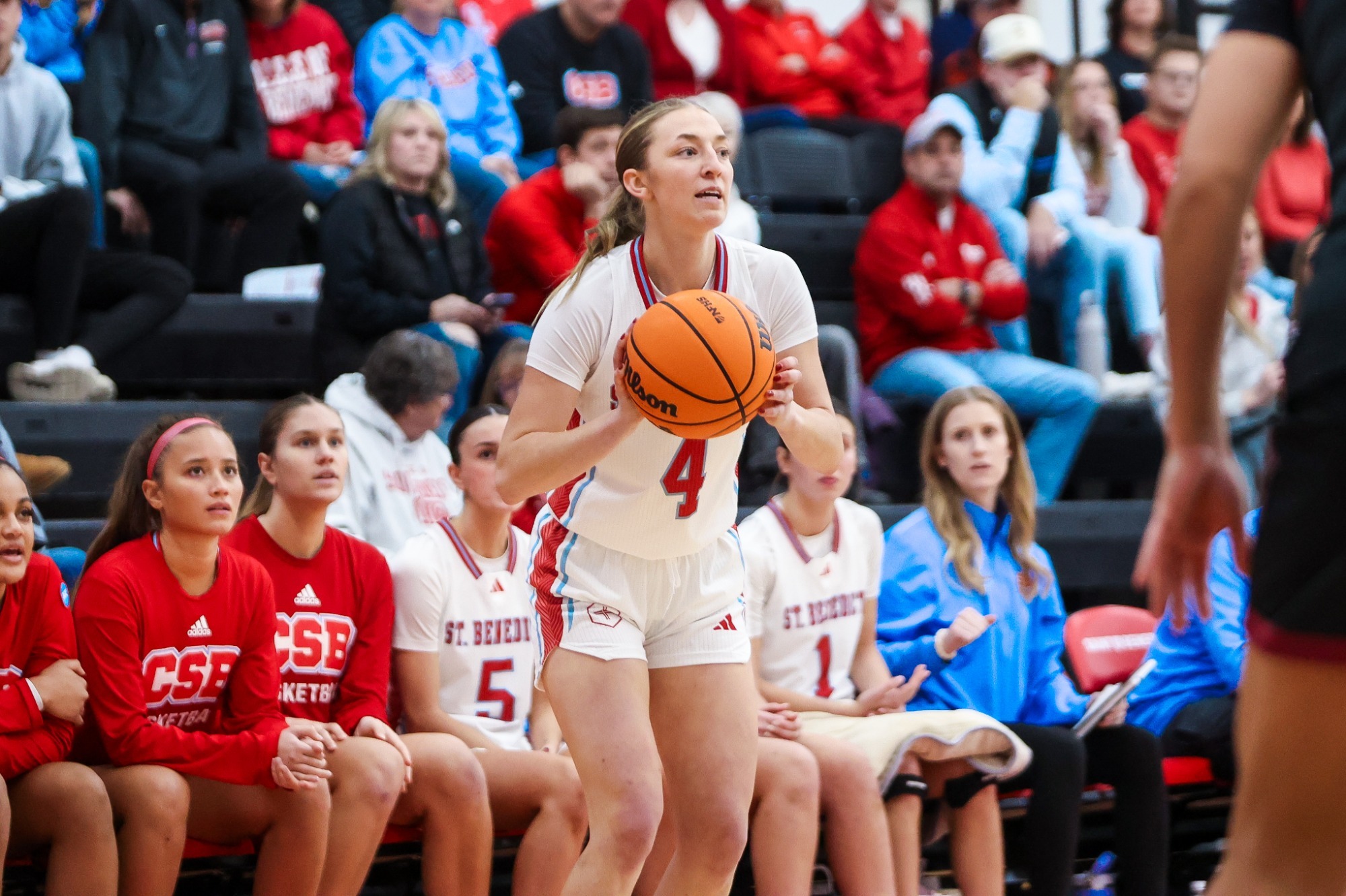 Alyssa Sadlovsky shoots a 3 vs Hamline - 1-21-2026