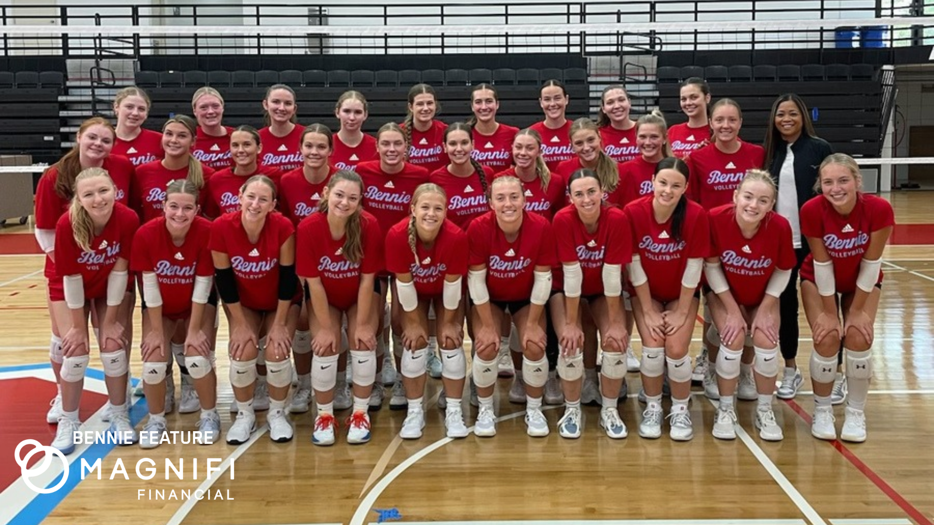 2026 CSB volleyball team with Jess Knecht