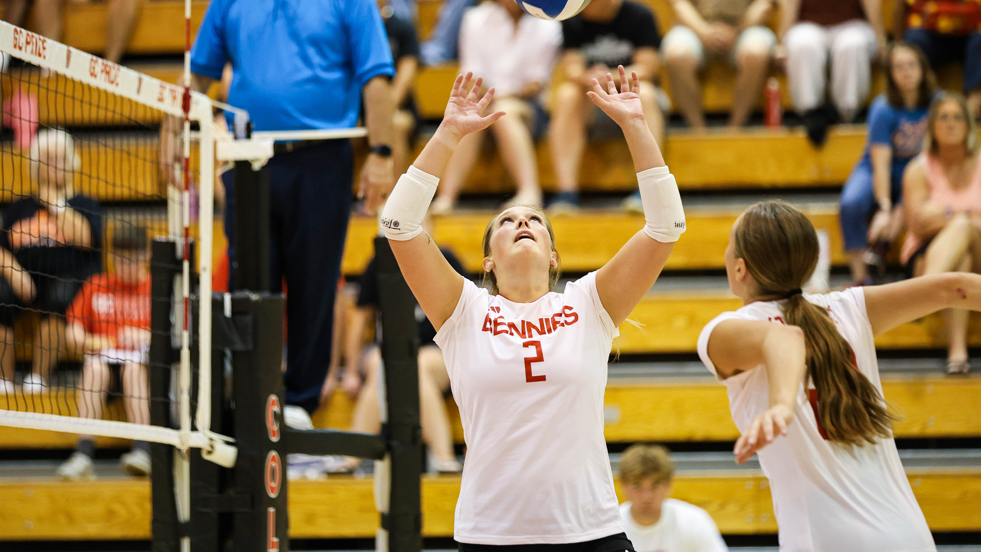 Izzy Torve setting at Grinnell Sept. 4, 2026